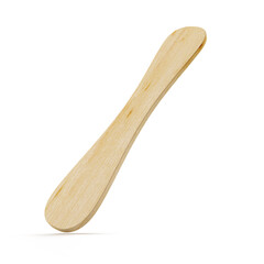 Clean wood ice-cream stick isolated on white. 3D rendering.