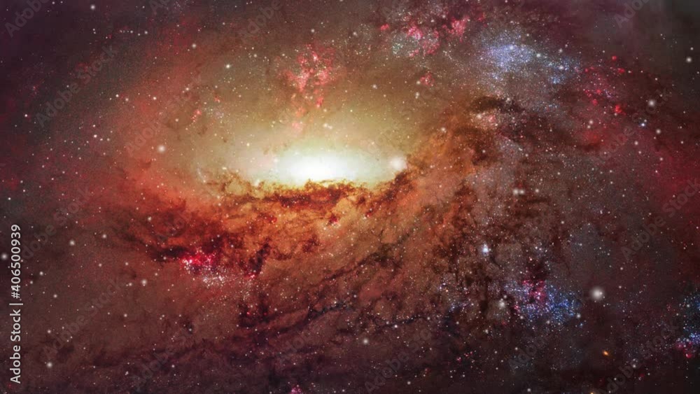 Wall mural a galaxy hovering in the universe