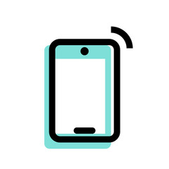 Smartphone icon on a white background. Vector isolated illustration.