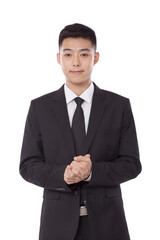 Portrait of young Business man crossing hands