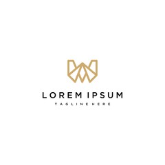 Fototapeta premium Logo concept. Letter w monogram