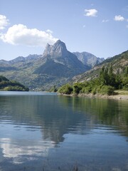 Naklejka na ściany i meble views of the Peña Foratata, Sallent de gallego, Spain