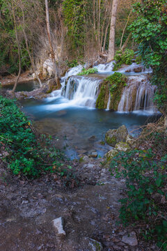 Cascada de Aragosa en el parque natural del barranco del rio dulce en