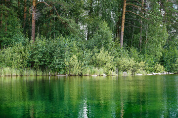 lake turgoyak in russia ural