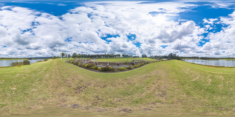 Spherical 360 panorama photograph of the Whitewater Stadium in Penrith