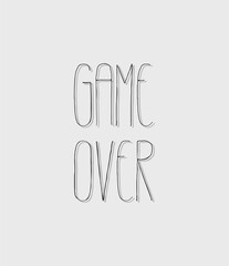 Game Over message