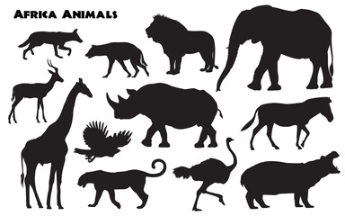 Africa Animals silhouette