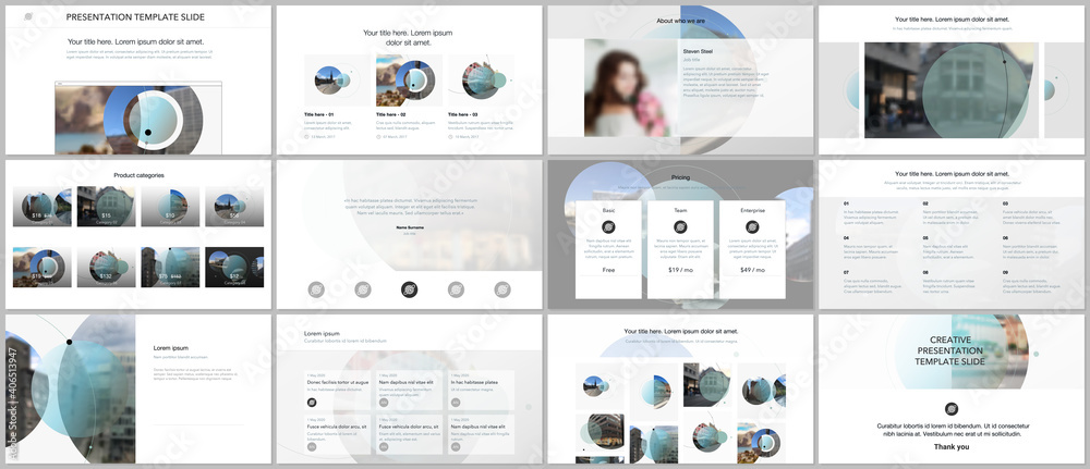 Poster presentation design vector templates, multipurpose template for presentation slide, flyer, brochure 