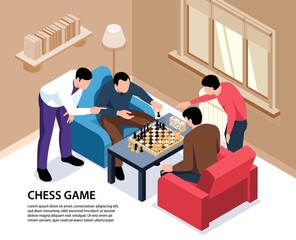 Home Chess Isometric Background