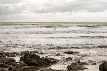 baignade en hivers sur la cote Bretagne atlantique