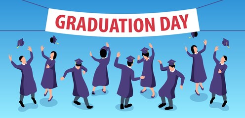 Fototapeta premium Graduation Day Horizontal Composition