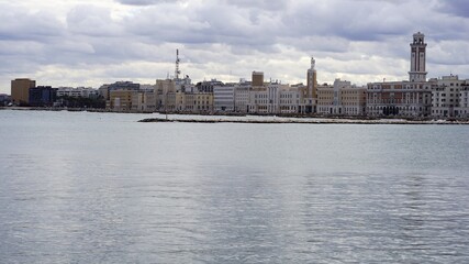 Bari Città, sud Europa: veduta del meraviglioso lungomare cittadino
