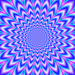 24 Pointed Pulse in Blue White Pink and Violet