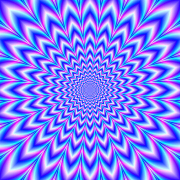 24 Pointed Pulse in Blue White Pink and Violet