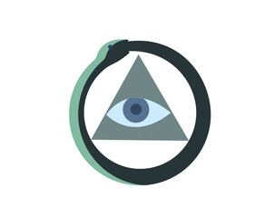 ouroboros  vector icon.  Editable stroke. Symbol in Line Art Style for Design, Presentation, Website or Apps Elements, Logo. Pixel vector graphics - Vector