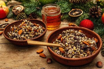 Traditional Christmas dish Kutya