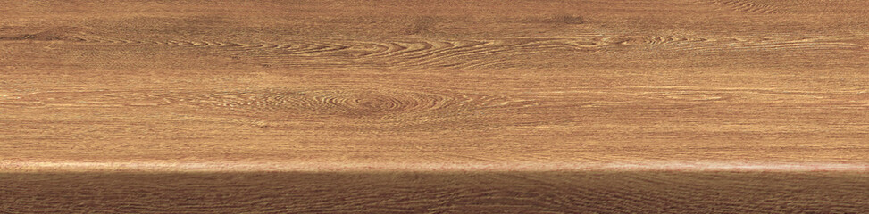 Oak wood table top desk surface. Empty kitchen wooden board for food product montage display