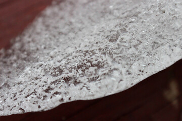 Ice blocks and crystal in January