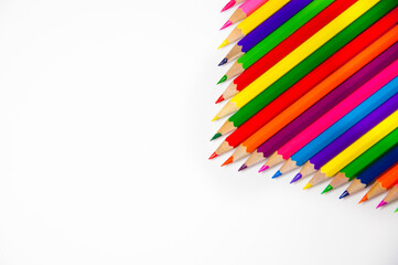 color pencils on white