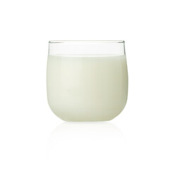 Cow milk is fresh milk glass  isolated on white background.