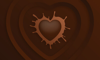 Delicious chocolate drink with heart splash. Suitable for valentines day.