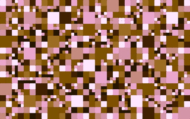 Colorful squares of different sizes on a white background