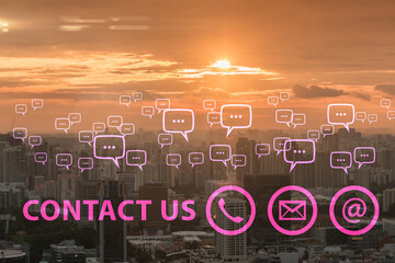 Communication concept with key contact means