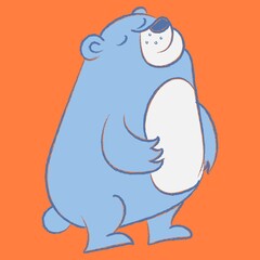 Illustration vector cool bear with background for fashion design or other products.