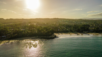 Sunday headland sunset at the beach