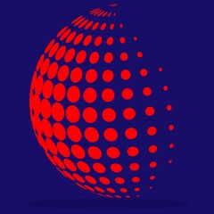 abstract background with red ball