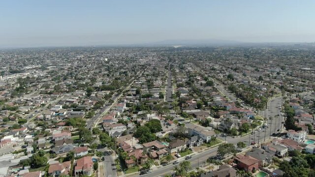 South Los Angeles Inglewood Aerial Shot Shot R California USA