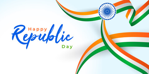 indian flag concept background for republic day. 26th january india republic day greeting card design	
