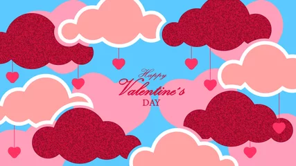 Behang Valentine´s Day Background. Romantic quote postcard, card, invitation, banner template.  © Ana