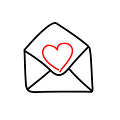 envelope with heart. heart in envelope. love letter. love mail.