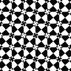 Black and white texture. Abstract seamless geometric pattern.