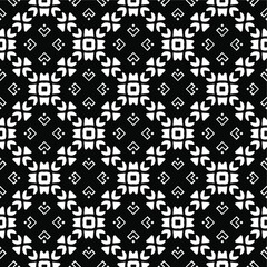 Black and white texture. Abstract seamless geometric pattern.