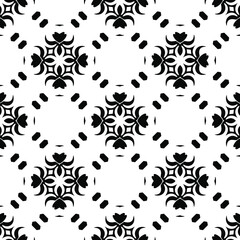 Black and white texture. Abstract seamless geometric pattern.