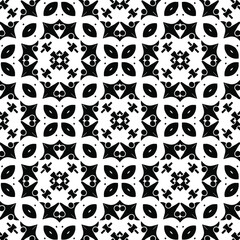 Black and white texture. Abstract seamless geometric pattern.
