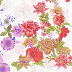 Möbelaufkleber abstract digital flower design pattern on     backgorund1ok © Parth Patel