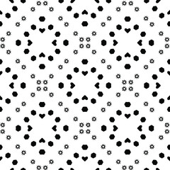 Black and white texture. Abstract seamless geometric pattern. 