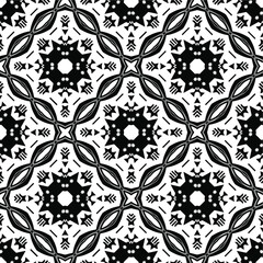 Black and white texture. Abstract seamless geometric pattern. 