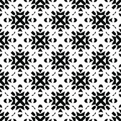 Black and white texture. Abstract seamless geometric pattern. 
