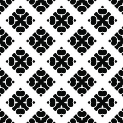 Black and white texture. Abstract seamless geometric pattern. 