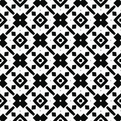 Black and white texture. Abstract seamless geometric pattern. 