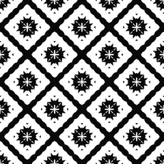Poster Black and white texture. Abstract seamless geometric pattern.  © t2k4