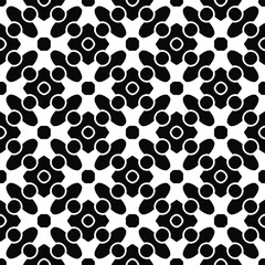 Black and white texture. Abstract seamless geometric pattern. 
