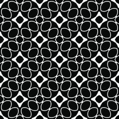 Black and white texture. Abstract seamless geometric pattern. 