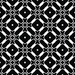 Black and white texture. Abstract seamless geometric pattern. 