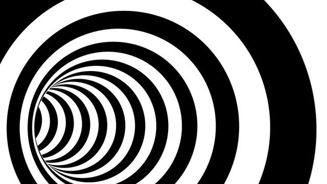 White geometric blocks tunnel 3d