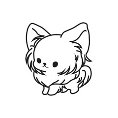 Fototapeta premium cute kawaii dog icon vector illustration